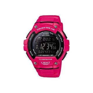 ﻿Casio นาฬิกาข้อมือผู้ชาย สายเรซิ่น รุ่น W-S220C-4BVDF - pink