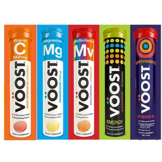 voost เม็ดฟู่ grade premium จากเยอรมัน Vitamin c/ Multi vitamin+Minerals/Multi+Energy /Magnesium /Vitamin B+/20 Tablets