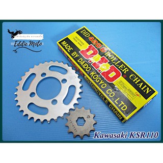 KAWASAKI KSR110 (13T) FRONT ​&amp; (33T) REAR SPROCKET &amp; "DID" DRIVE CHAIN (420D-114RB) // สเตอร์หน้า สเตอร์หลัง พร้อมโซ่