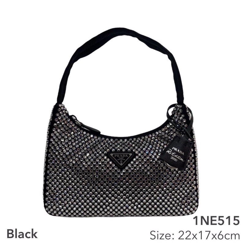 PRADA HOBO SATIN CRYSTAL