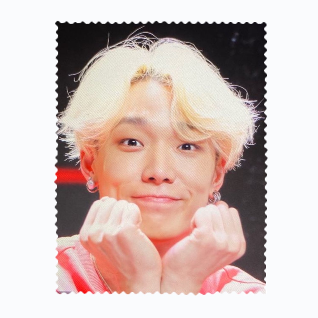 ผ้าเช็ดแว่นตา ผ้าเช็ดเลนส์ ไมโครไฟเบอร์ นักร้องเกาหลี K-POP บ็อบบี้ Bobby Kim Jiwon ไอคอน iKon