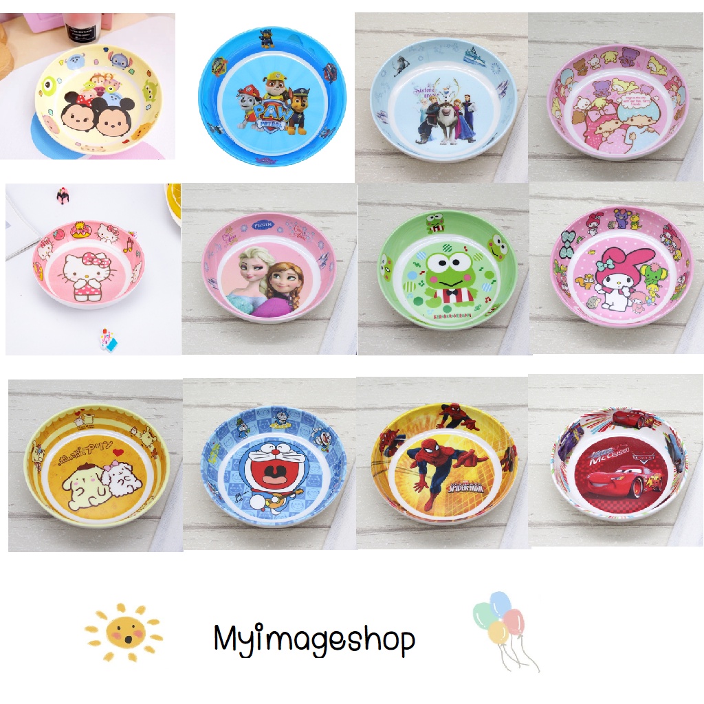 Myimageshop _ถ้วยเมลามีนลายการ์ตูนสำหรับเด็ก ชามเมลามีนเด็ก ราคา ถูกที่สุด ดีลบีเคเค รูปภาพหลัก