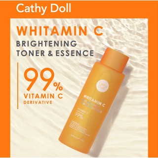 Cathy Doll Whitamin C Brightening Toner And Essence 300ml โทนเนอร์และเอสเซนต์ในหนึ่งเดียว สูตรวิตามินซีช่วยปรับผิว