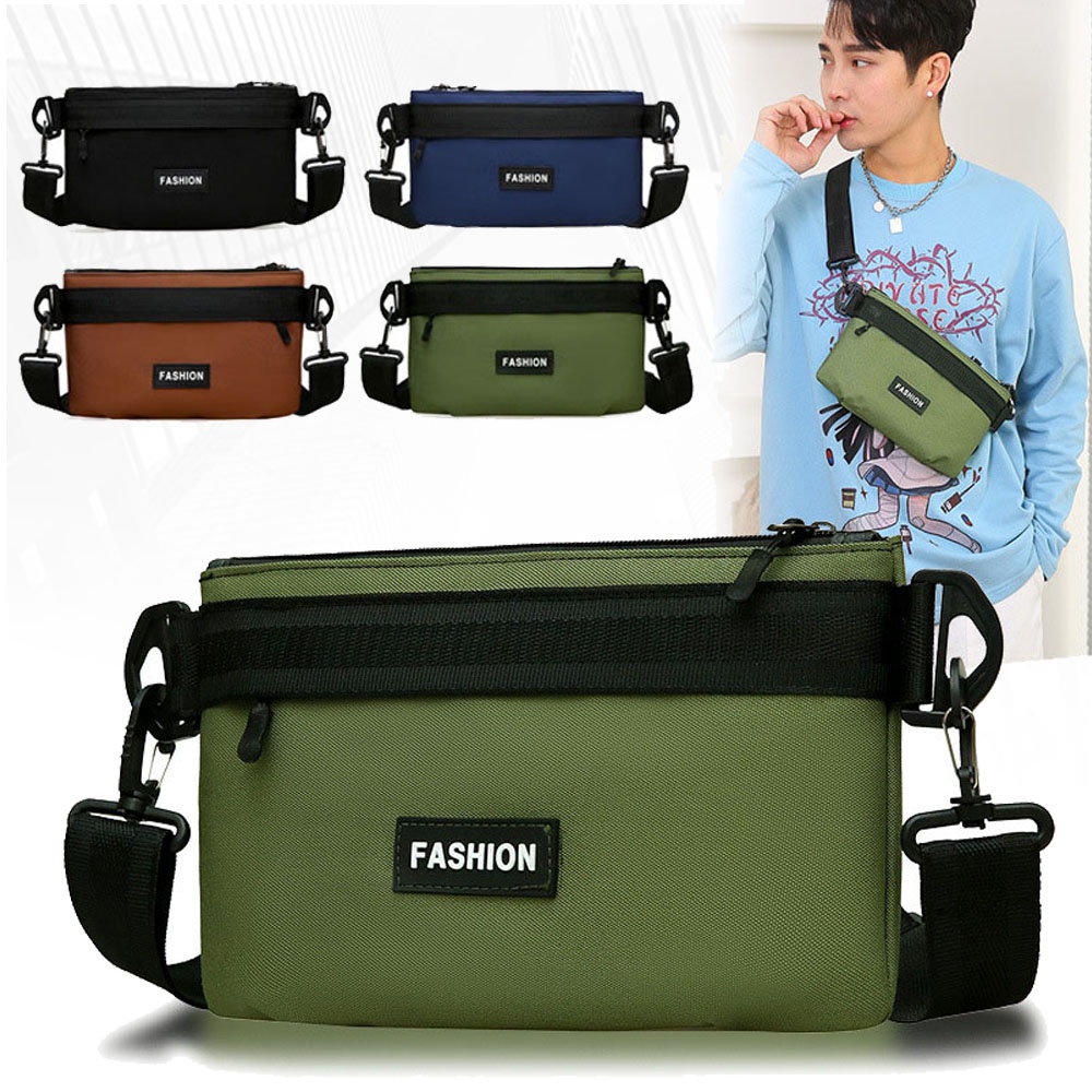 (w212)กระเป๋าสะพายข้างแนววัยรุ่นมี3ช่อง แนวสตรีท แต่งสไตส์เท่สุดๆ vgetbag