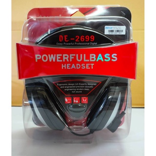 หูฟังเกมมิ่ง OKER HEADSET POWERFULBASS DE-2699 เบสแน่น