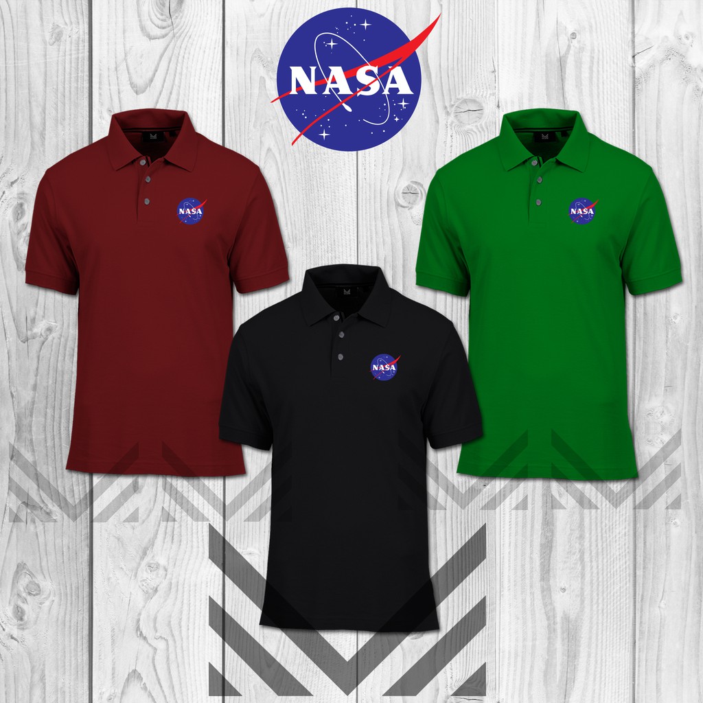 เสื้อยืดโปโล Nasa " เสื้อยืดโปโลผู้ใหญ่ผ้าพรีเมี่ยม 100% "Nasa Baju Kolar
