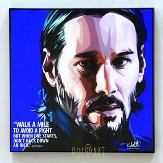 John wick #1 จอห์น วิค Keanu Reeves  คีอานู รีฟส์ นักแสดง หนัง รูปภาพ​ติดผนัง pop art กรอบรูป แต่งบ้าน ของขวัญ โปสเตอร์