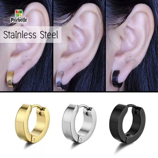จิวหู ต่างหูห่วงสแตนเลส ไม่ลอก ไม่ดำ ขนาดก้าน 1 มิล (ราคา/ชิ้น) [รหัส H]