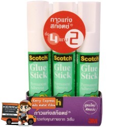 SCOTCH กาวแท่ง สก๊อตซ์ แพ็คละ4หลอด แถมฟรีในแพ็ค 2หลอด กาว Glue Stick (สินค้ามีตัวเลือก)