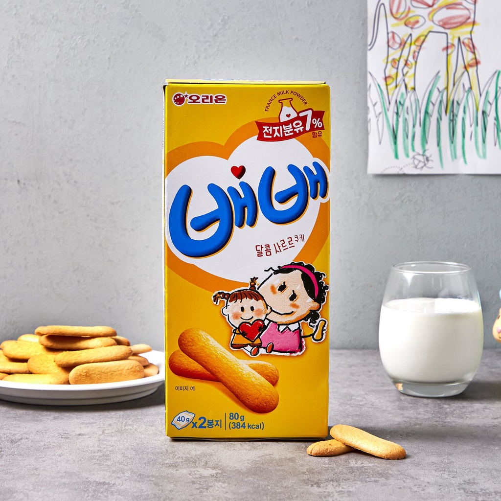 พร้อมส่ง 배배 บิสกิตเเท่งรสนม Orion Bae Bae 80g