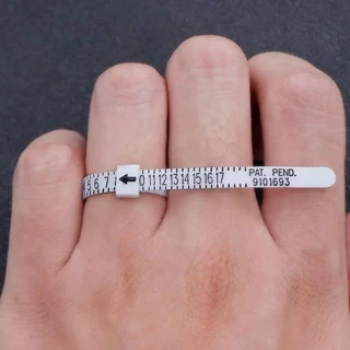 เครื่องมือวัดขนาดแหวนนิ้วมือไม้บรรทัด Us Ring Sizer
