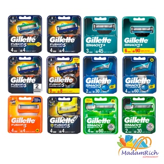 (ของแท้💯)🪒Gillette Fusion/Gillette Mach3/Gillette SkinGuard ยิลเลตต์ ฟิวชั่น/ยิลเลตต์ มัททรี ใบมีดโกนฟิวชั่นรุ่นขายดี