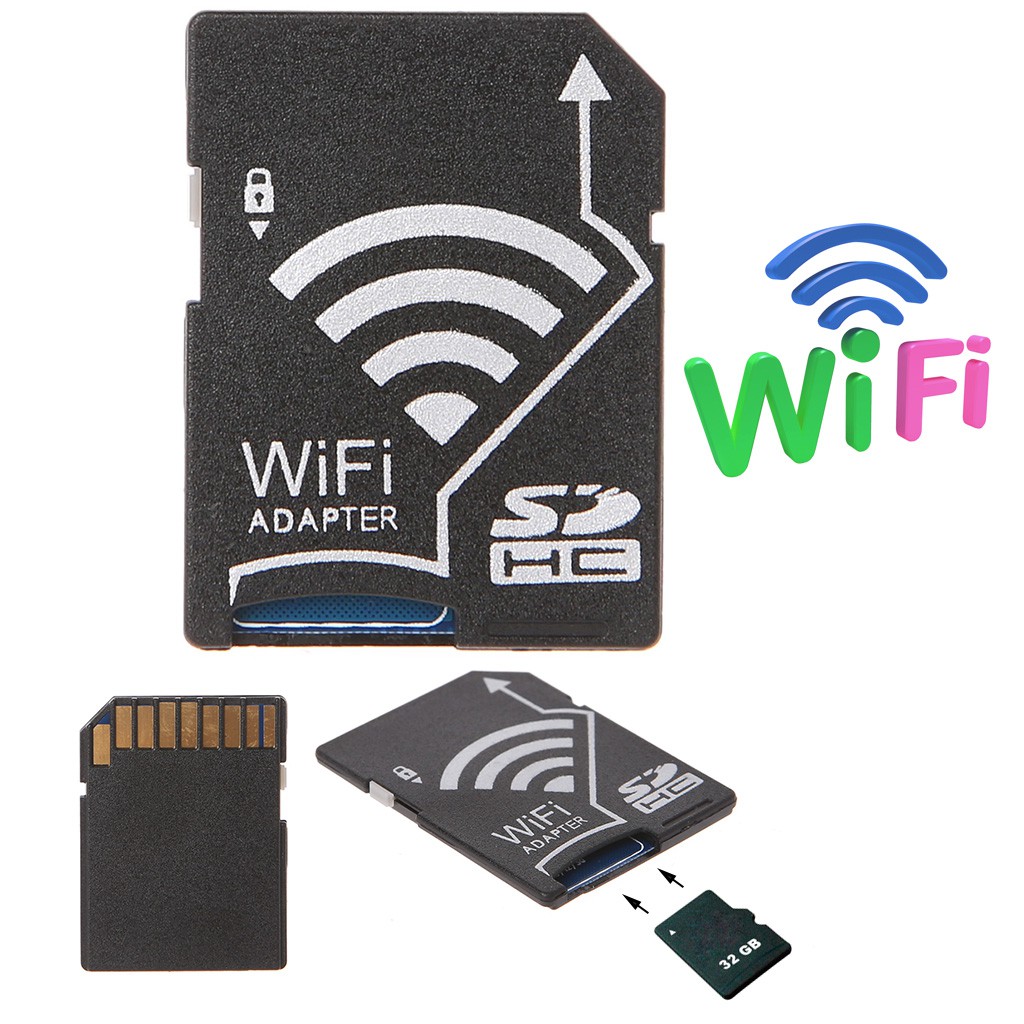 อะแดปเตอร์ Micro SD TF to SD Card Wifi Adapter สำหรับกล้องถ่ายภาพ
