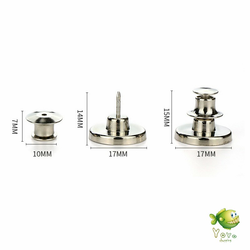 YOYO กระดุม  ปรับเอวกางเกง ปุ่มที่ถอดออกได้ เป็นเข็มหมุด ปรับได้ตามต้องการ  jeans buttons - รูปที่ 3