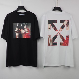 OFF WHITE religious oil painting  Dissolving Arrow T-shirt