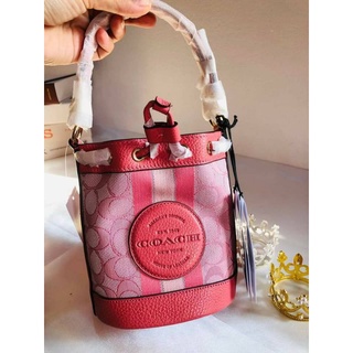 🌷 6,290 🌷Coach DEMPSEY BUCKET BAG 19 COACH PATCH  C7084  👉6 1/2" (L) x 5. 3/4" (H) x 4 1/4" (W)