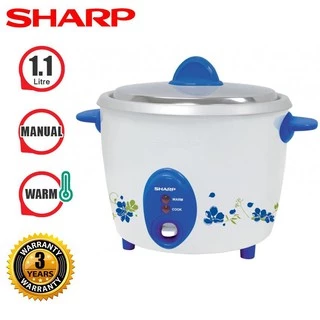 ชาร์ป หม้อหุงข้าวไฟฟ้าเบญจรงค์ 1.1 ลิตร รุ่น KSH-D11 (คละสี) SHARPS ELECTRIC RICE COOKER 1.1L #KSH-D11 (ASSORTED)