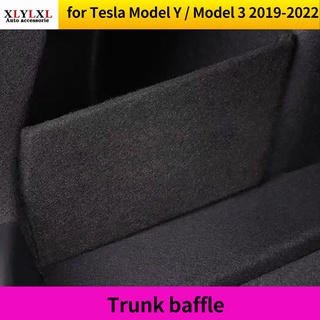 Tesla อุปกรณ์เสริมFor Tesla Model 3 Baffle Side Storage Slot Fence artition Trunk baffle boot storage comartment grille