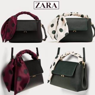 ZARA MINI CITY BAG With POLKA DOTS SCARF