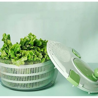 ที่ล้างผักแบบหมุน ที่สะเด็ดน้ำผัก ตะแกรงล้าง สะเด็ดน้ำผัก-ผลไม้ salad spinner ตะกร้าล้างผัก*พร้อมส่งจ้า*