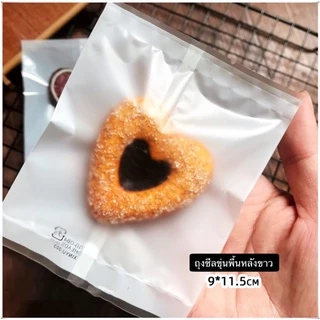 Bakery D'VER ❤️ ถุงซีลพื้นหลังขาว แพคละ 95-100ใบ ถุงขนม ถุงซีลใส่คุกกี้ ถุงซีลไม่ขยายข้างพื้นหลังขาว