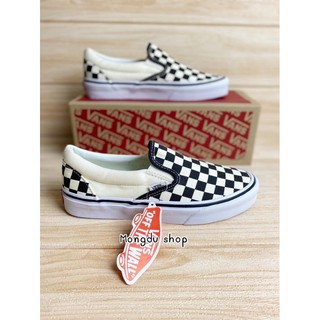 รองเท้าแวน vans slip on checkerboard พร้อมกล่อง size : 36-45 พร้อมส่ง