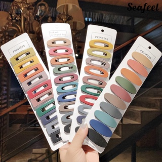 Seafeel กิ๊บติดผมสีพื้นทนทานสําหรับผู้หญิง 10 ชิ้น