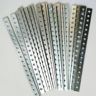 เหล็กชุบซิงค์ เจาะรู  อย่างหนา ยาว 29 เซนติเมตร กว้าง 1.7เซน…