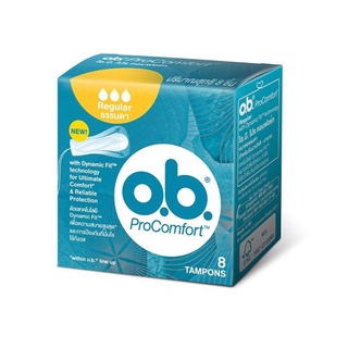 O.B. ผ้าอนามัย แบบสอด ProComfort 2 รูปแบบ (Regular มาปกติ) และ (Super มามาก)