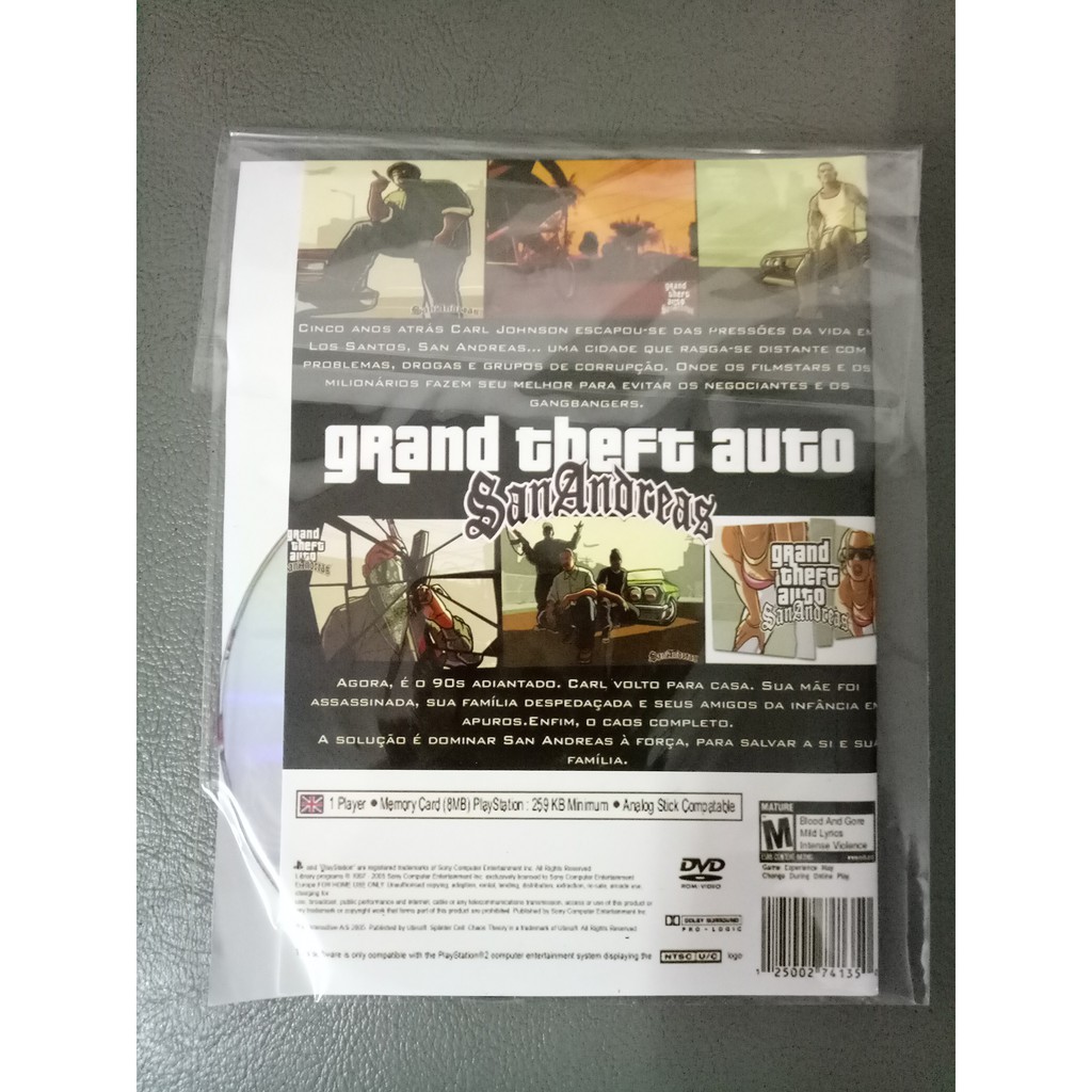 แผ่นเกมส์ PS2 GTA San andreas