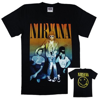 Nirvana - เสื้อยืด สีฟ้า ( THE ROXX )