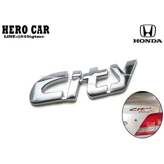 โลโก้ logo City ติดท้ายรถยนต์  HONDA City  ขนาด ยาว14.5cm กว้าง2.5cm