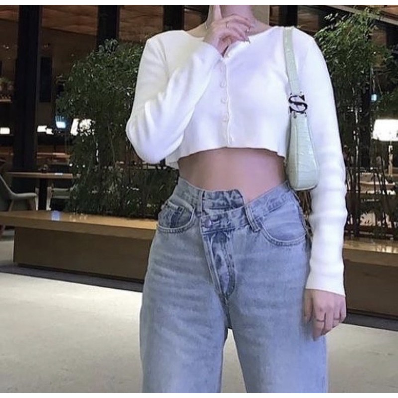 กางเกงยีนส์ Edie aymmtric