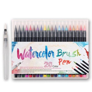 ปากกามาร์คเกอร์สีน้ำ 20 สี/ชุด ปากกาสี ชุดระบายสีน้ำ