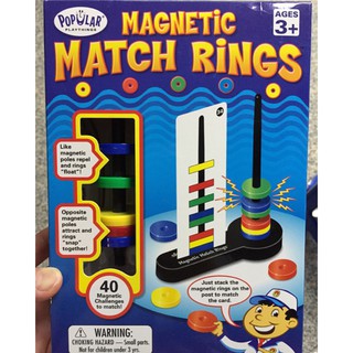 แม่เหล็กลอย แม่เหล็กเพื่อการศึกษา วงแหวนแม่เหล็ก Magnetic Match Rings