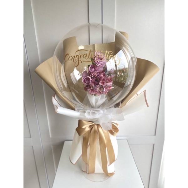 พร้อมส่งจากไทย : ช่อลูกโป่ง diy ลูกโป่งดอกไม้สำเร็จ พร้อมประกอบ