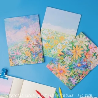 สมุดโน๊ตลายทิวทัศน์ธรรมชาติ ทุ่งดอกไม้ ท้องฟ้า ขนาด A5 notebook พกพาสะดวก สีสดใส ไม่มีเส้น ใช้ง่าย มีหลายลายให้เลือก