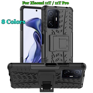 สําหรับ Xiaomi 11T Pro Dazzle Bracket กันกระแทก ทนทาน ยาง PC + TPU / ยาง ขาตั้ง เคสขาตั้ง ขาตั้ง เคส