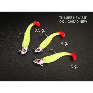 OK JIGHEAD L-Slim Jig เบ็ด Mustad หัวจิ๊กตาหวาน ทรงสลิม สำหรับเหยื่อยาง (3.5g - 15g) L-Slim Jighead 2X/3X