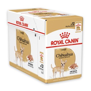 Royal Canin Pouch BHW Chihuahua Adult 85gX12pcs สำหรับสุนัขสายพันธุ์ ชิวาวาโตเต็มวัยอายุ 8 เดือนขึ้นไป