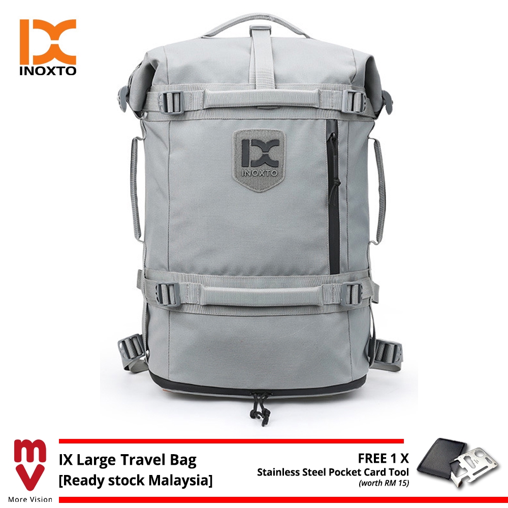 IX INOXTO Travel Backpack Large Camping Bag Rucksack Fashion Tactical Beg for Outdoor Laptop Casual 