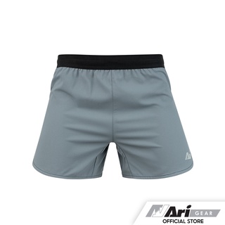 ARI MENS ALLROUND 3" RUNNING SHORTS - GREY/BLACK/SILVER กางเกงวิ่งชาย อาริ ออราวน์ 3 นิ้ว สีเทา