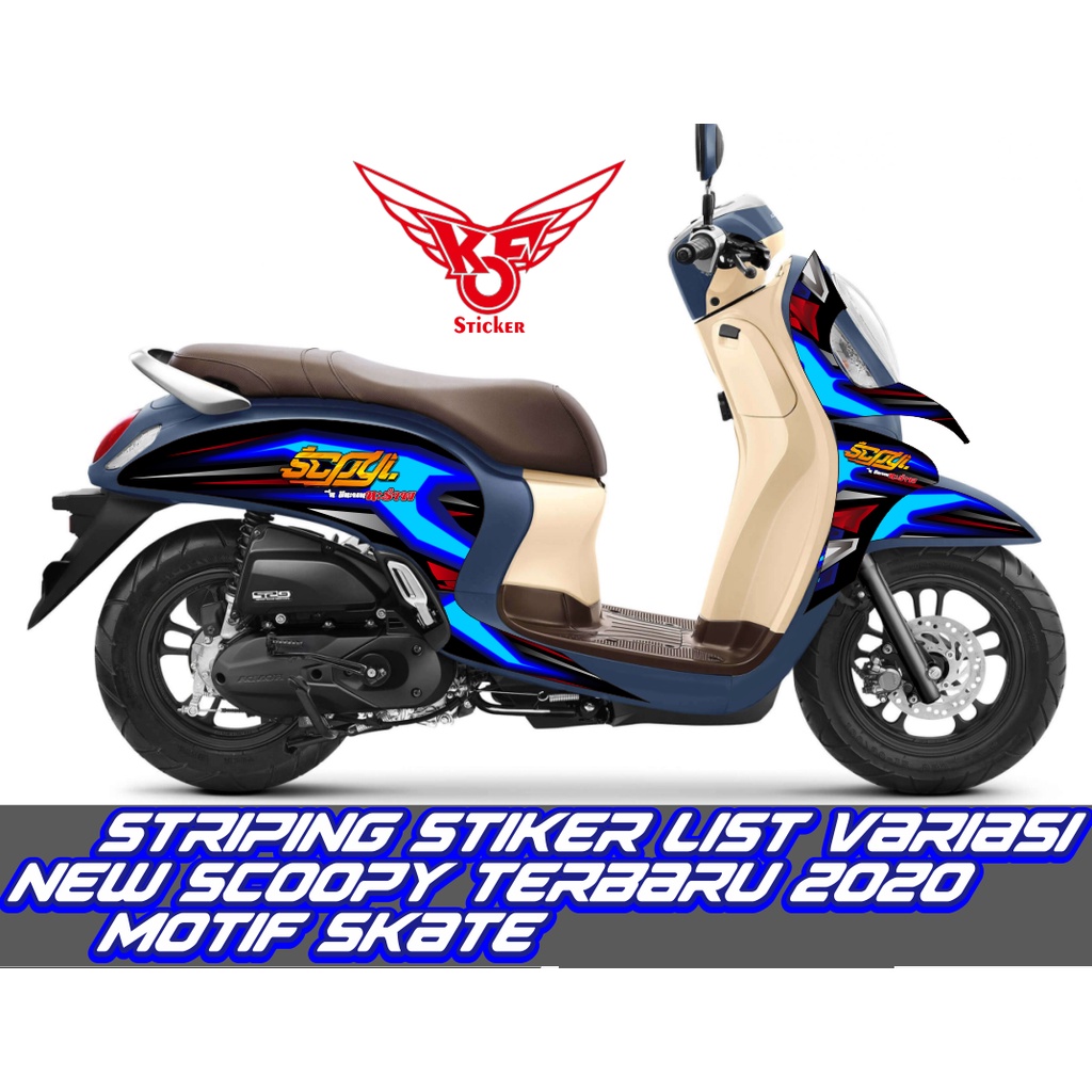 HONDA SCOOPY 2021 SKATE VARIATION STICKER LIST STRIPING