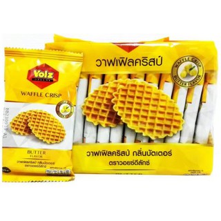 VOIZ วอยซ์ดีลักซ์ วาฟเฟิลคริสป์ กลิ่นบัตเตอร์ ขนาด 25กรัม/ซอง แพ็คละ12ซอง Waffle Crisp Butter