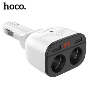 ที่ชาร์จในรถ HOCO Z28 Car Charger USB x2 + ช่องจุดบุหรี่ 2ช่อง พร้อมจอ LED