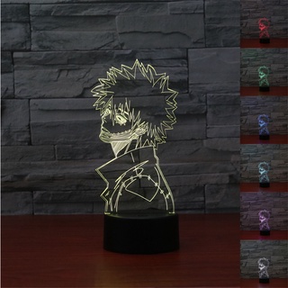 My Hero Academia Dabi โคมไฟตั้งโต๊ะอะคริลิค LED ไล่โทนสี 7 สี สําหรับตกแต่งบ้าน