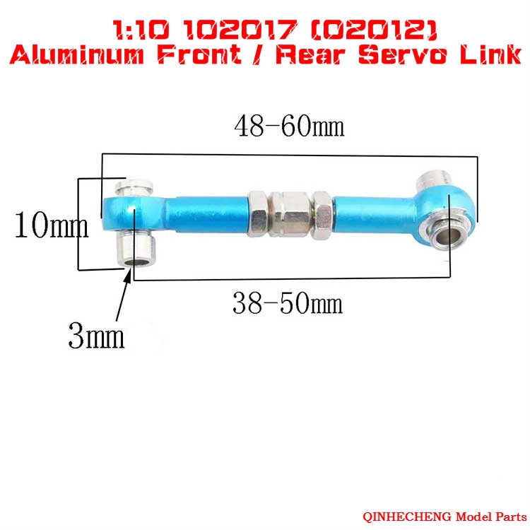 อาร์ซี 102017 (02012) อลูมิเนียมด้านหน้า / หลัง & เซอร์โว ลิงค์ สําหรับรถออฟโรด HSP 1:10