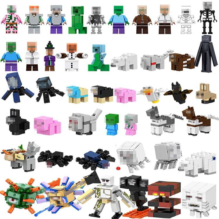 Minecraft มายคราฟเลโก Minifigure ครบช ดให เขาชาวบ านต กตาของเล น 5 หร อน อยกว าต กตาต วละครเด กของขว ญ Shopee Thailand