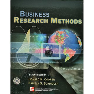 Business Research Methods 7th edition Donald R. cooper Pamela s. Schindler