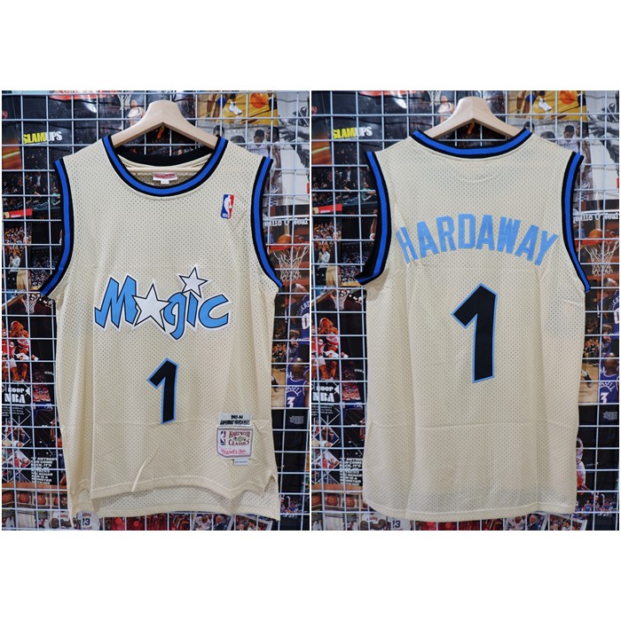 NBA CLASSIC HWC MAGIC 1 PENNY HARDAWAY GOLD EDITION MITCHELL&NESS BASKETBALL JERSEY
